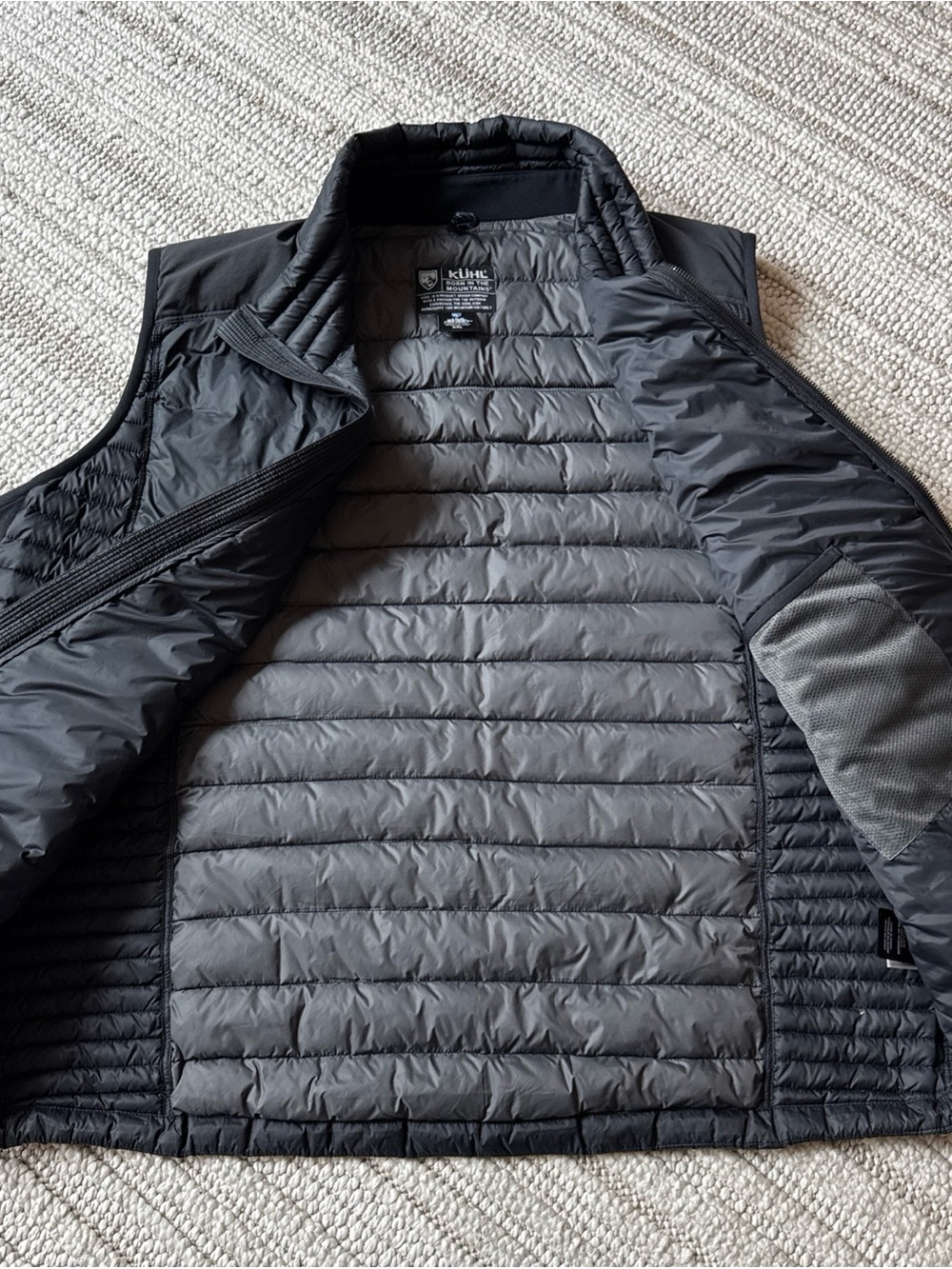 Kuhl Projekt Spyfire Vest Mens XXL Black Down Puffer Full Zip Goose Down - Picture 7 of 15